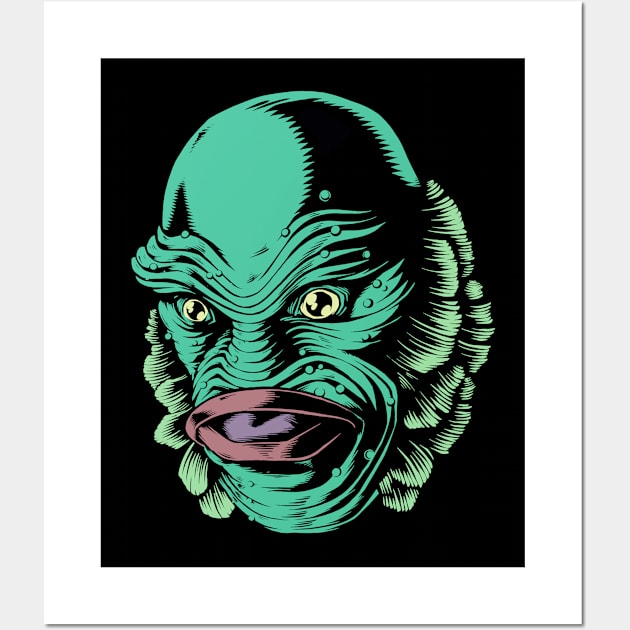 GILL MAN Wall Art by THE HORROR SHOP